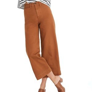 Madewell Emmett Wide-Leg Crop Pants Orange Fall